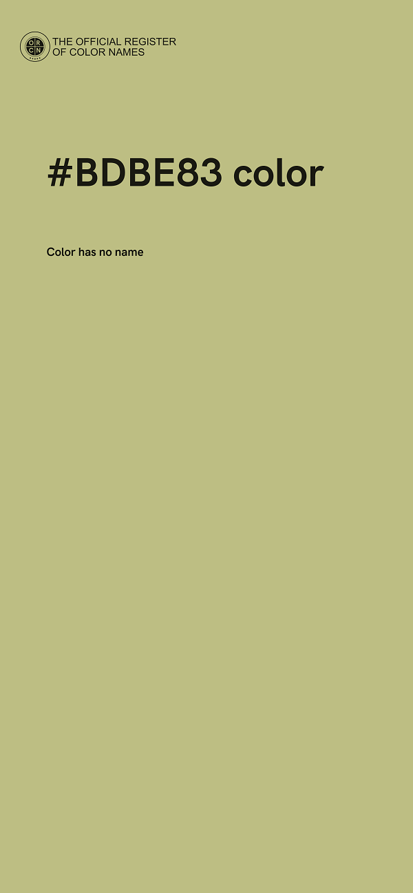 #BDBE83 color image