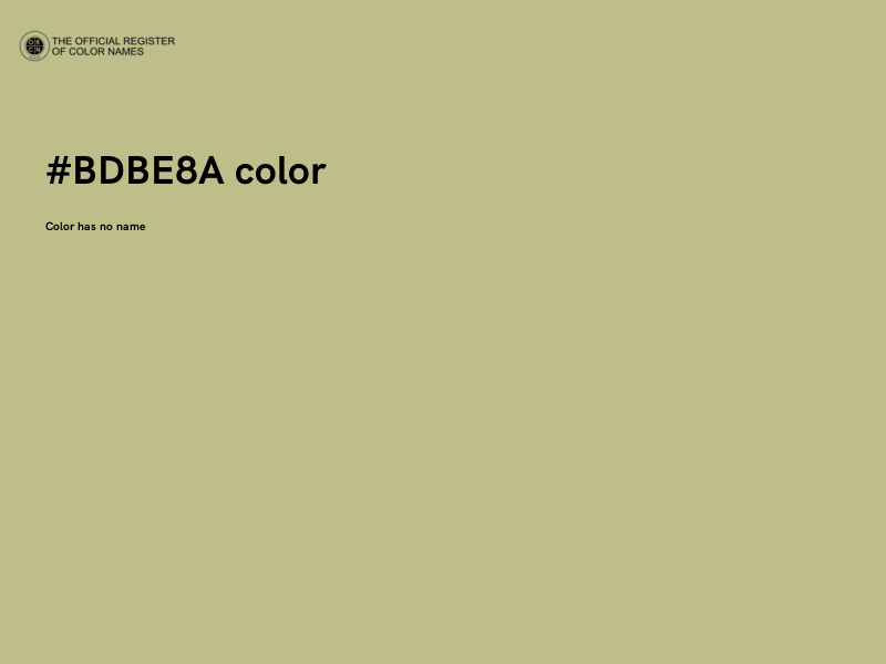 #BDBE8A color image