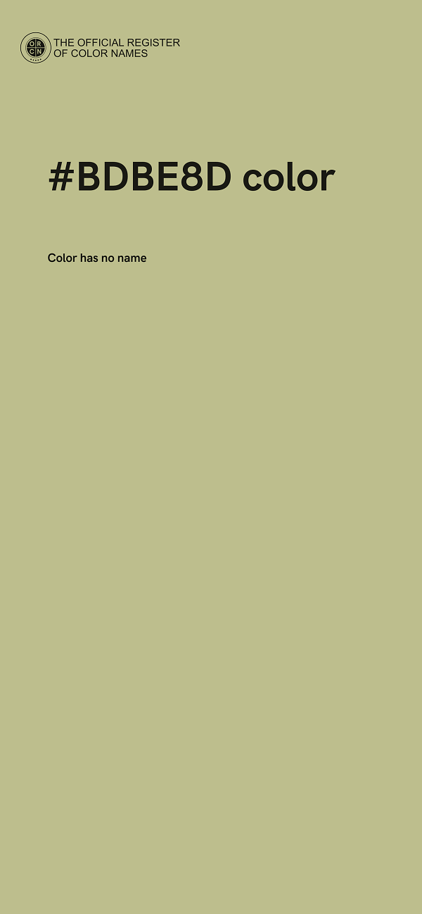 #BDBE8D color image