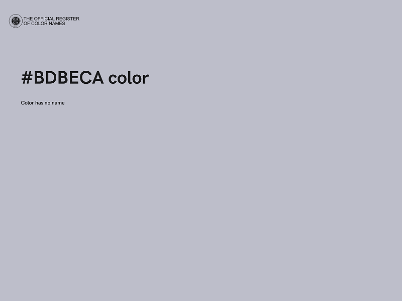 #BDBECA color image