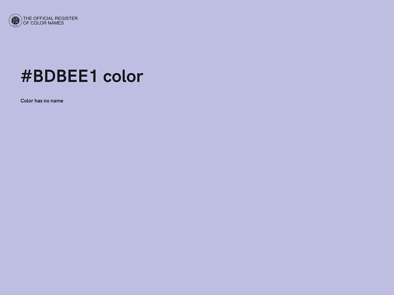 #BDBEE1 color image