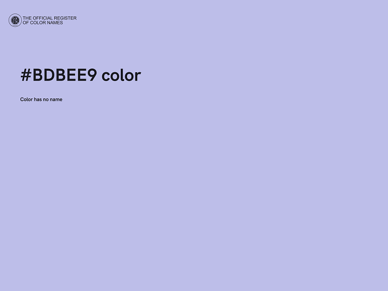 #BDBEE9 color image