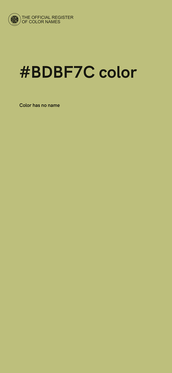 #BDBF7C color image
