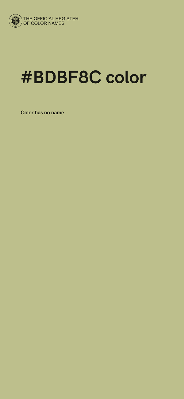 #BDBF8C color image