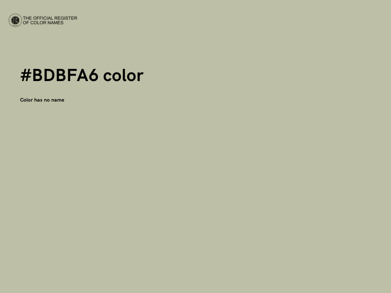#BDBFA6 color image