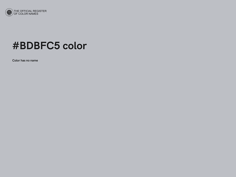 #BDBFC5 color image