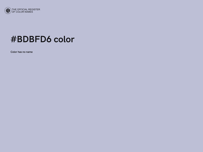 #BDBFD6 color image