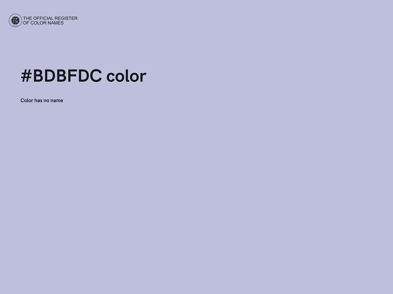#BDBFDC color image