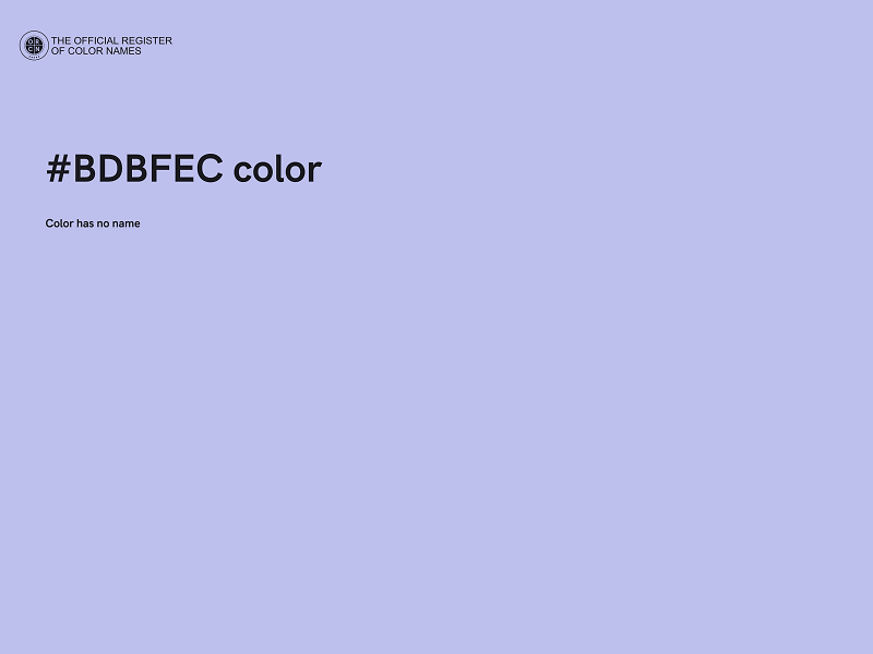#BDBFEC color image