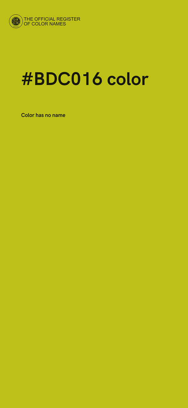 #BDC016 color image