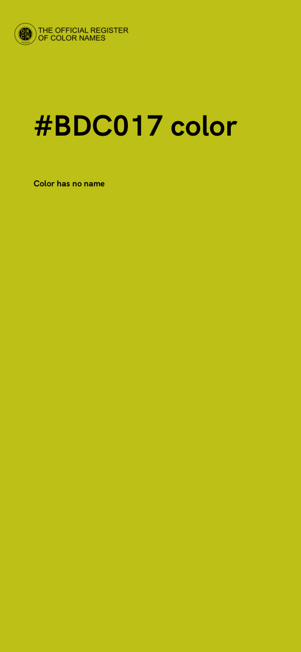 #BDC017 color image