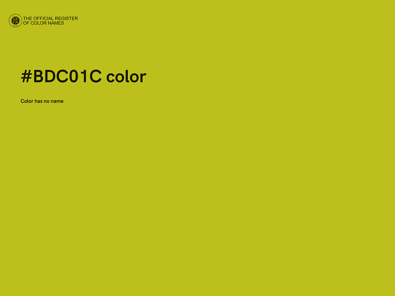 #BDC01C color image