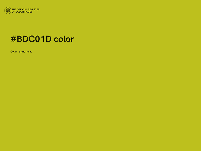 #BDC01D color image