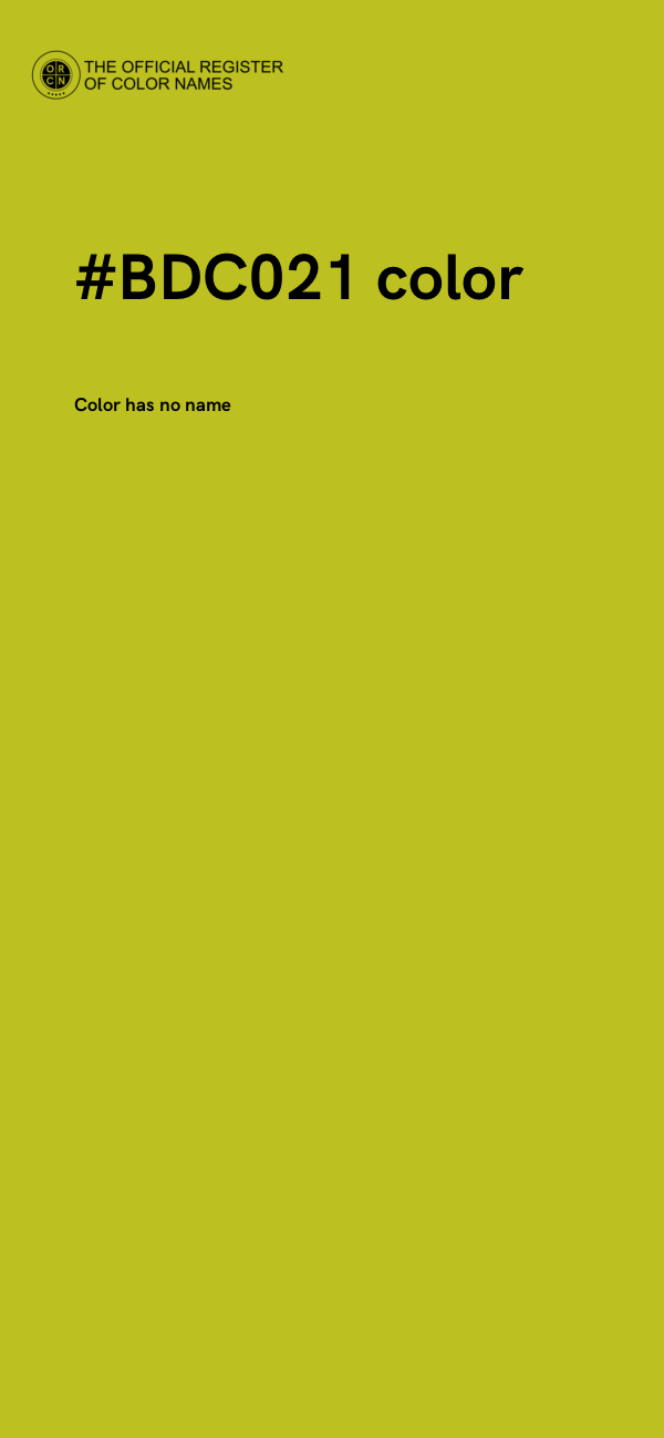 #BDC021 color image