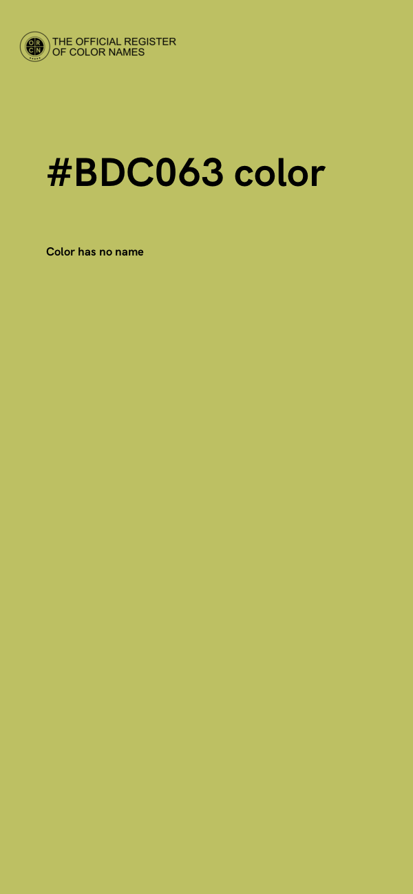 #BDC063 color image