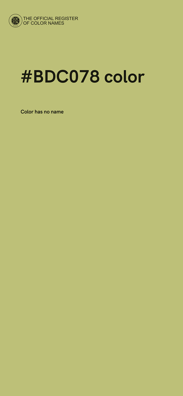 #BDC078 color image