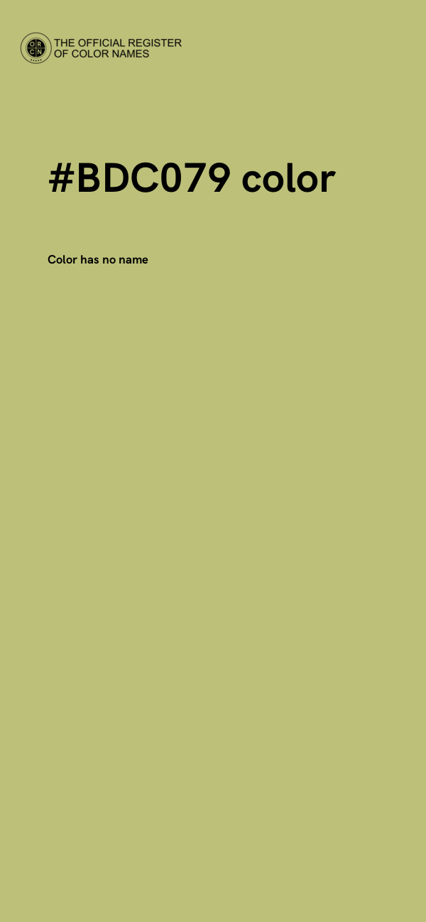 #BDC079 color image