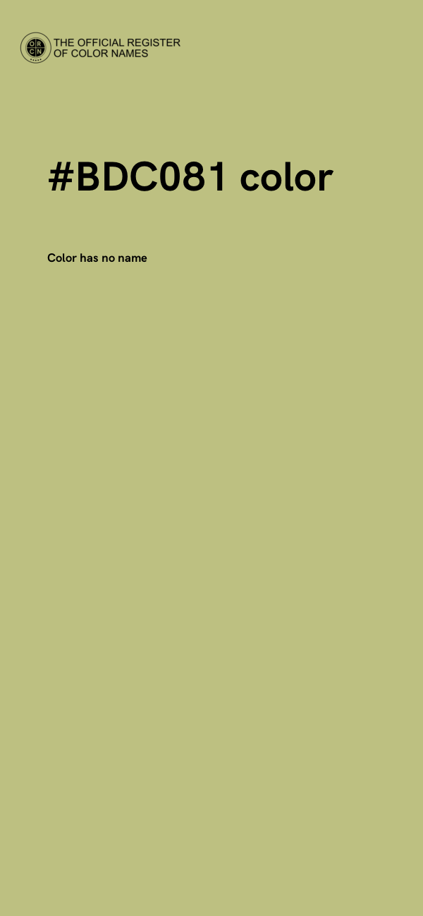 #BDC081 color image