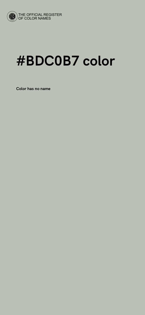 #BDC0B7 color image