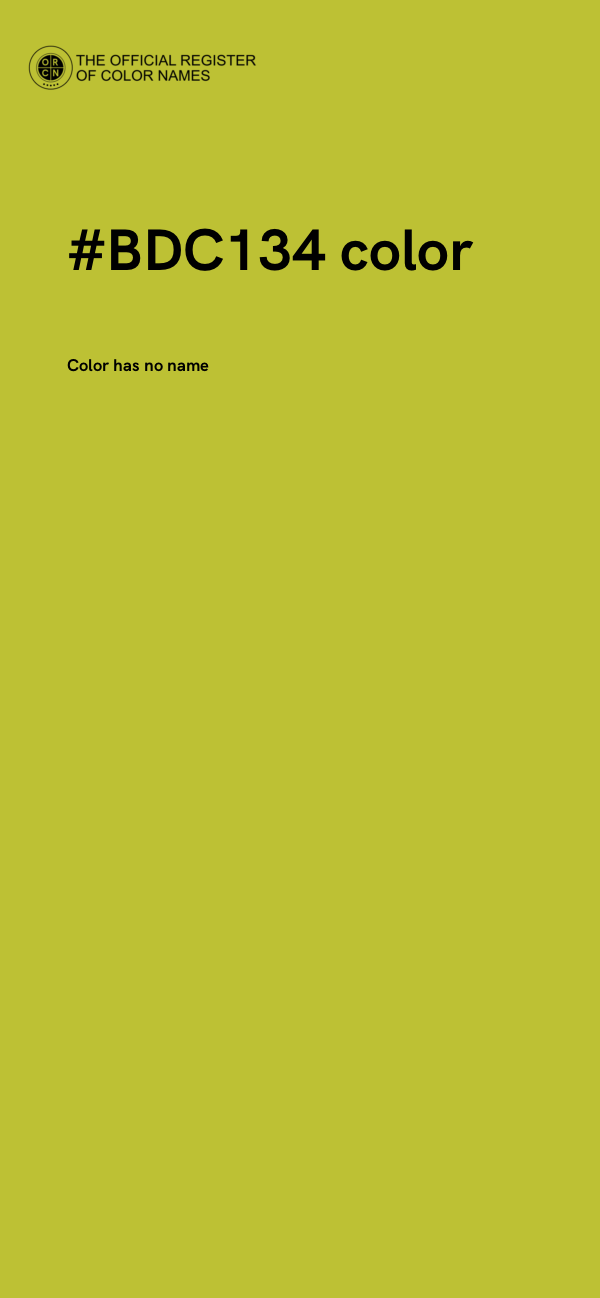 #BDC134 color image