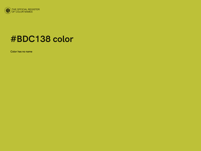 #BDC138 color image