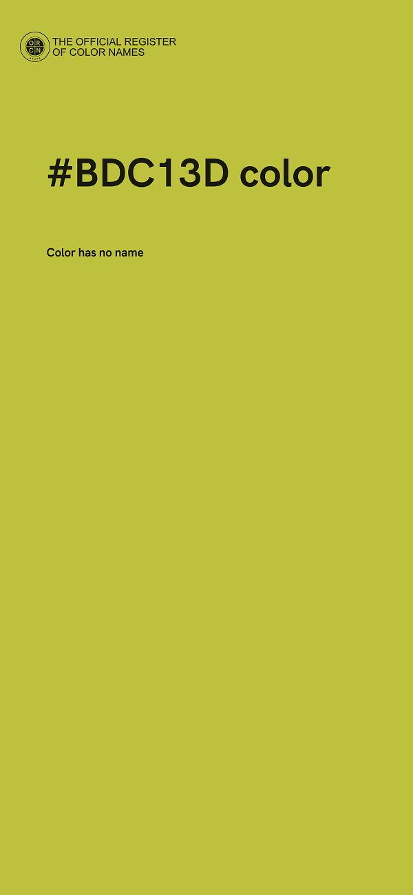 #BDC13D color image