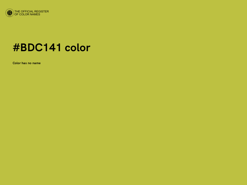 #BDC141 color image