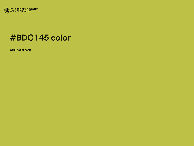 #BDC145 color image