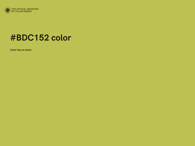 #BDC152 color image