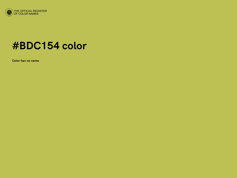 #BDC154 color image