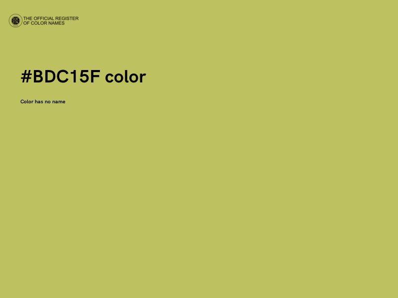 #BDC15F color image