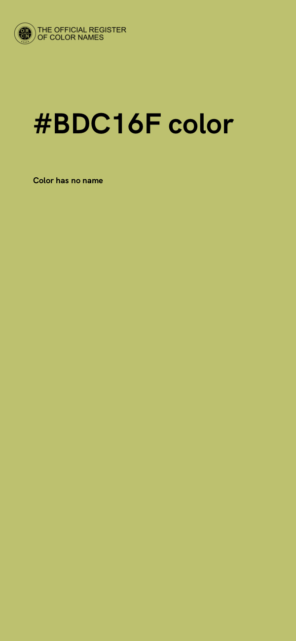 #BDC16F color image