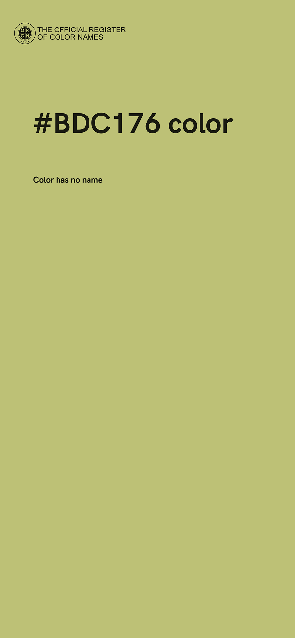 #BDC176 color image