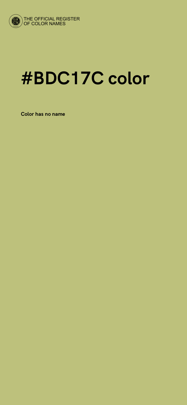 #BDC17C color image