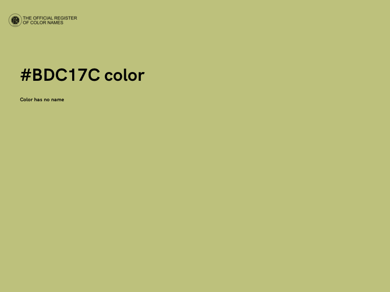 #BDC17C color image