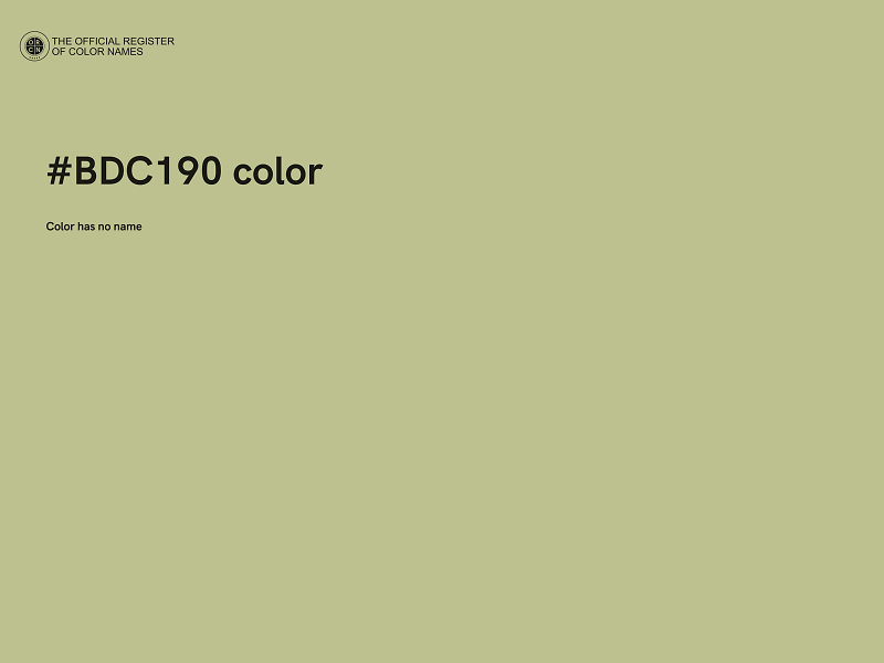 #BDC190 color image