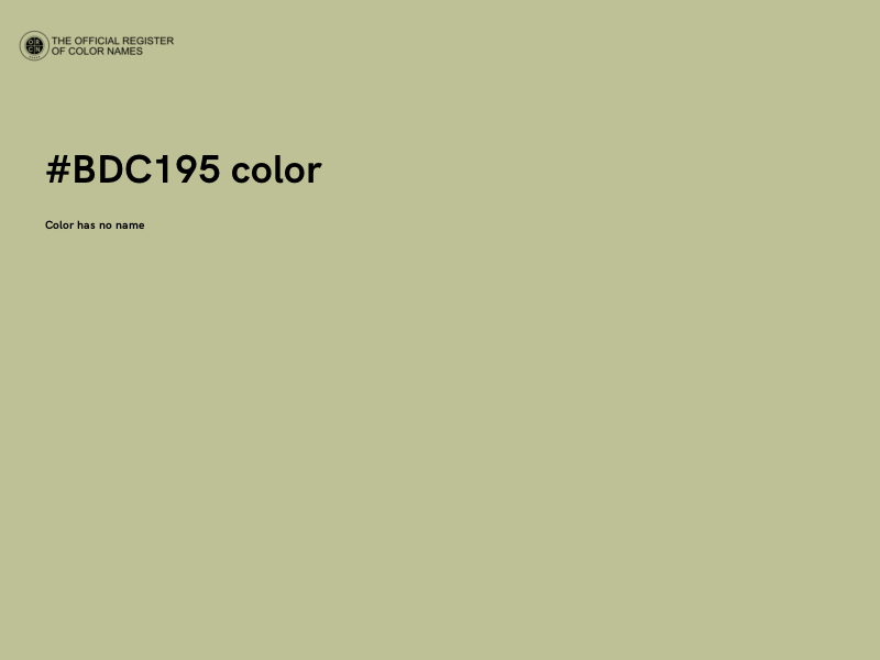 #BDC195 color image