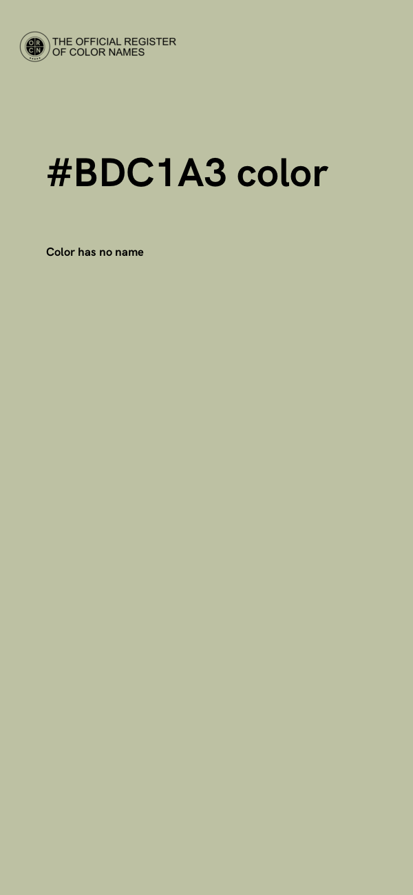 #BDC1A3 color image
