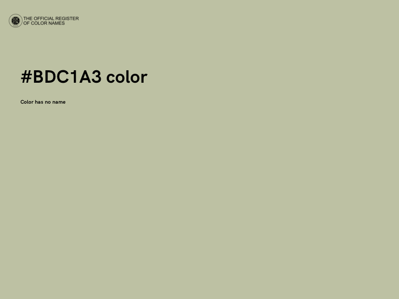 #BDC1A3 color image