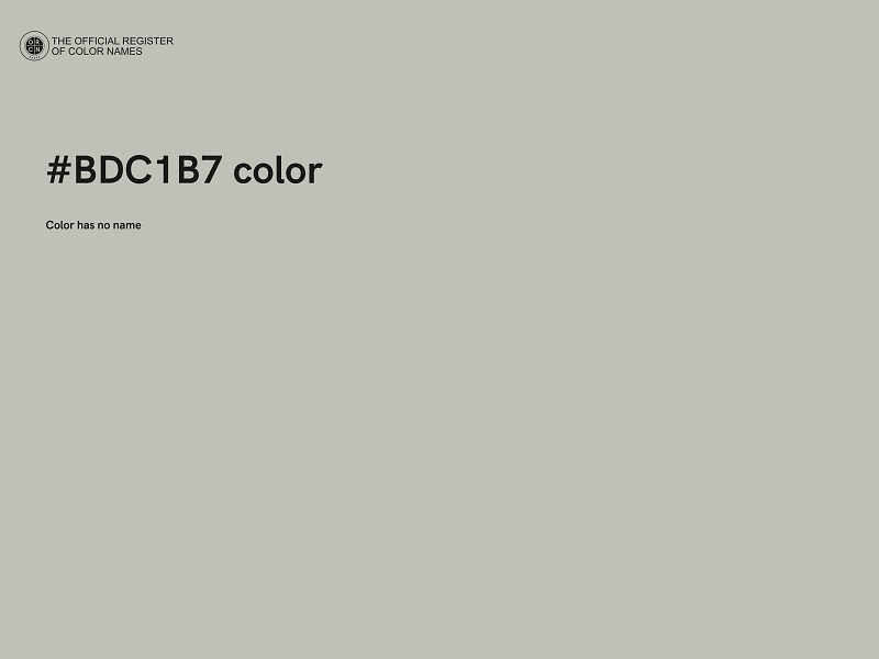 #BDC1B7 color image