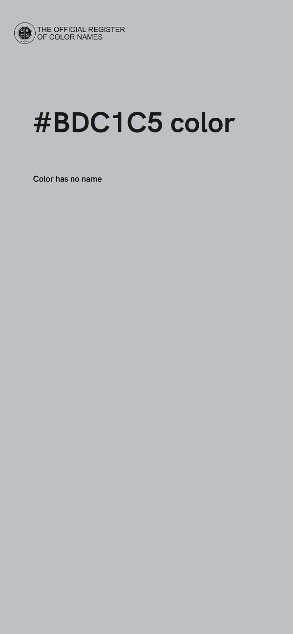 #BDC1C5 color image