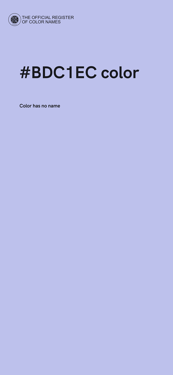 #BDC1EC color image