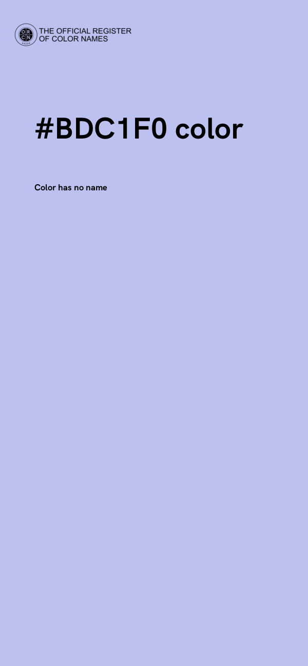 #BDC1F0 color image