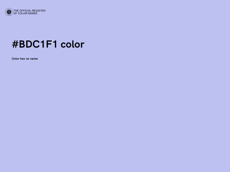 #BDC1F1 color image