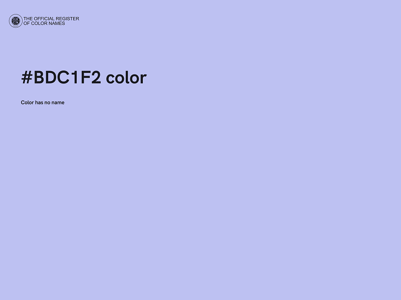 #BDC1F2 color image