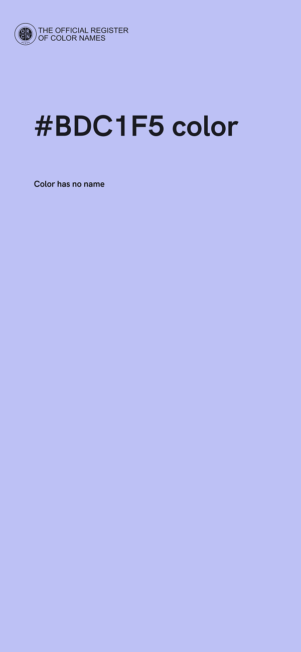 #BDC1F5 color image