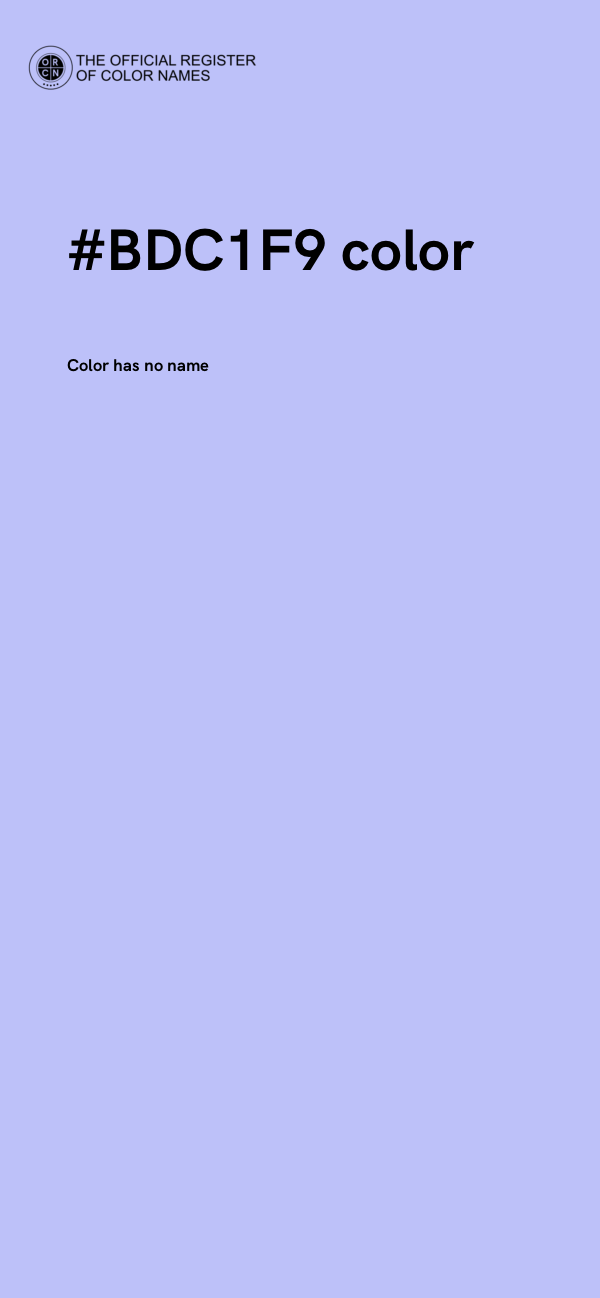 #BDC1F9 color image