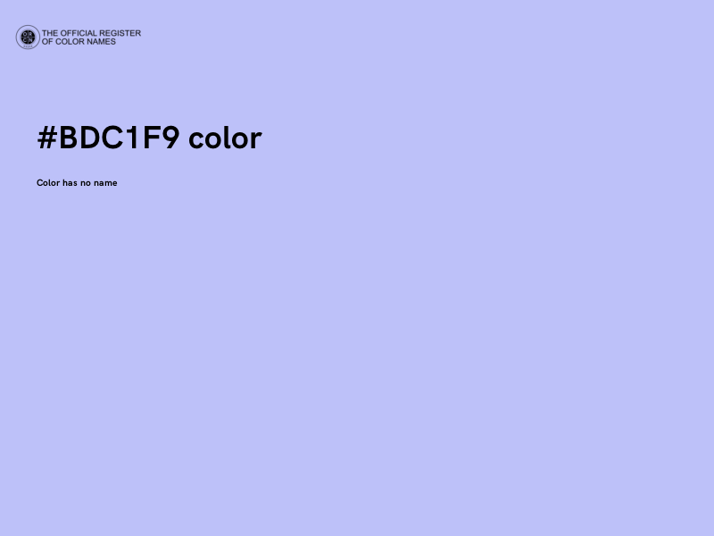 #BDC1F9 color image