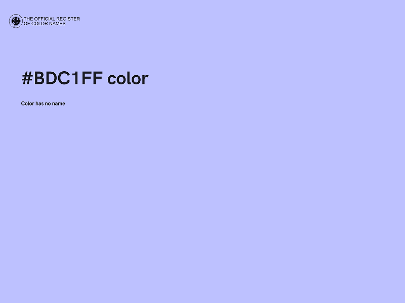#BDC1FF color image