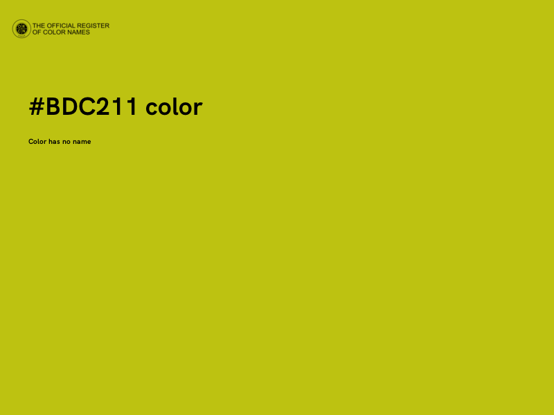 #BDC211 color image